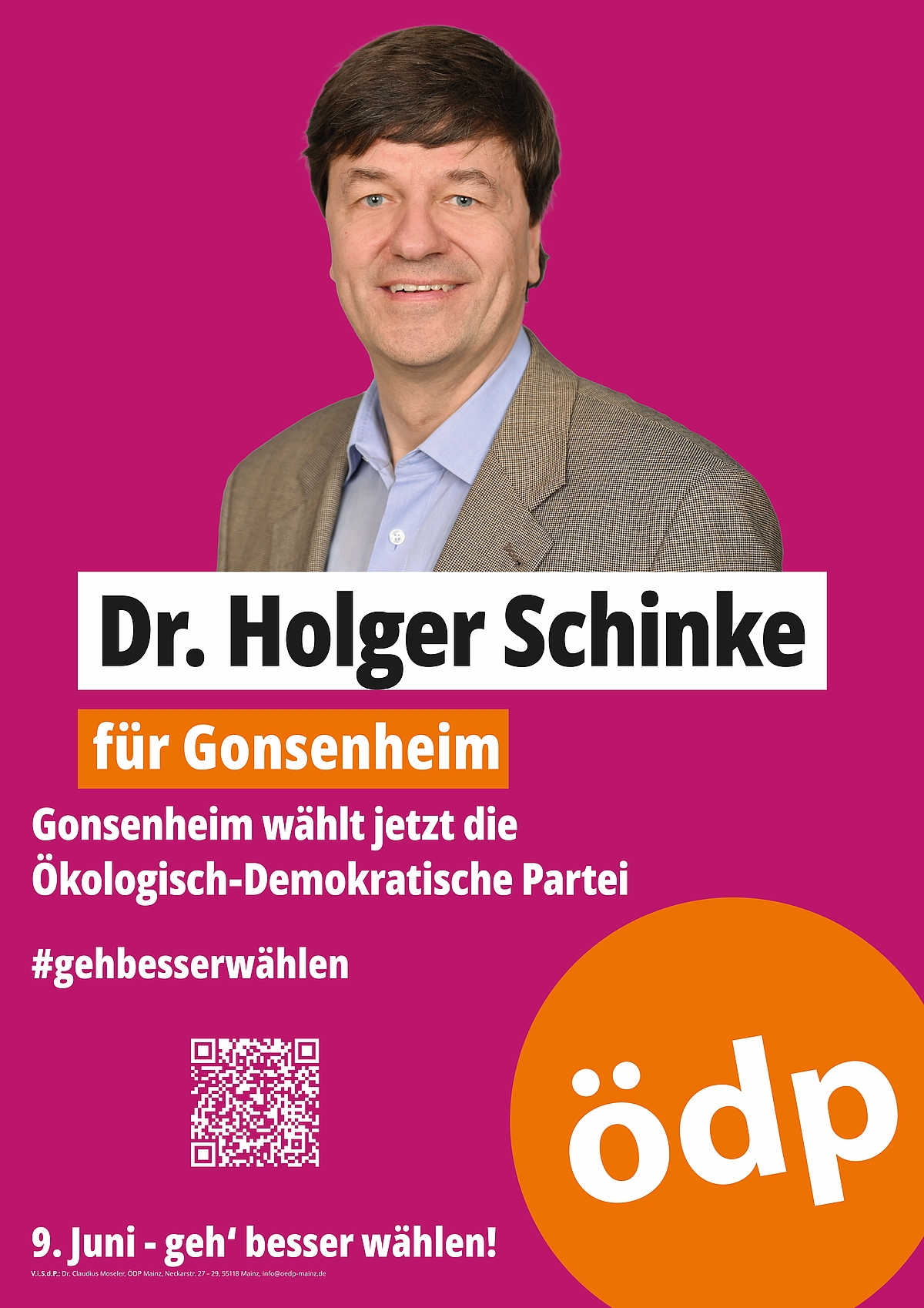 Wahlplakat Dr. Holger Schinke