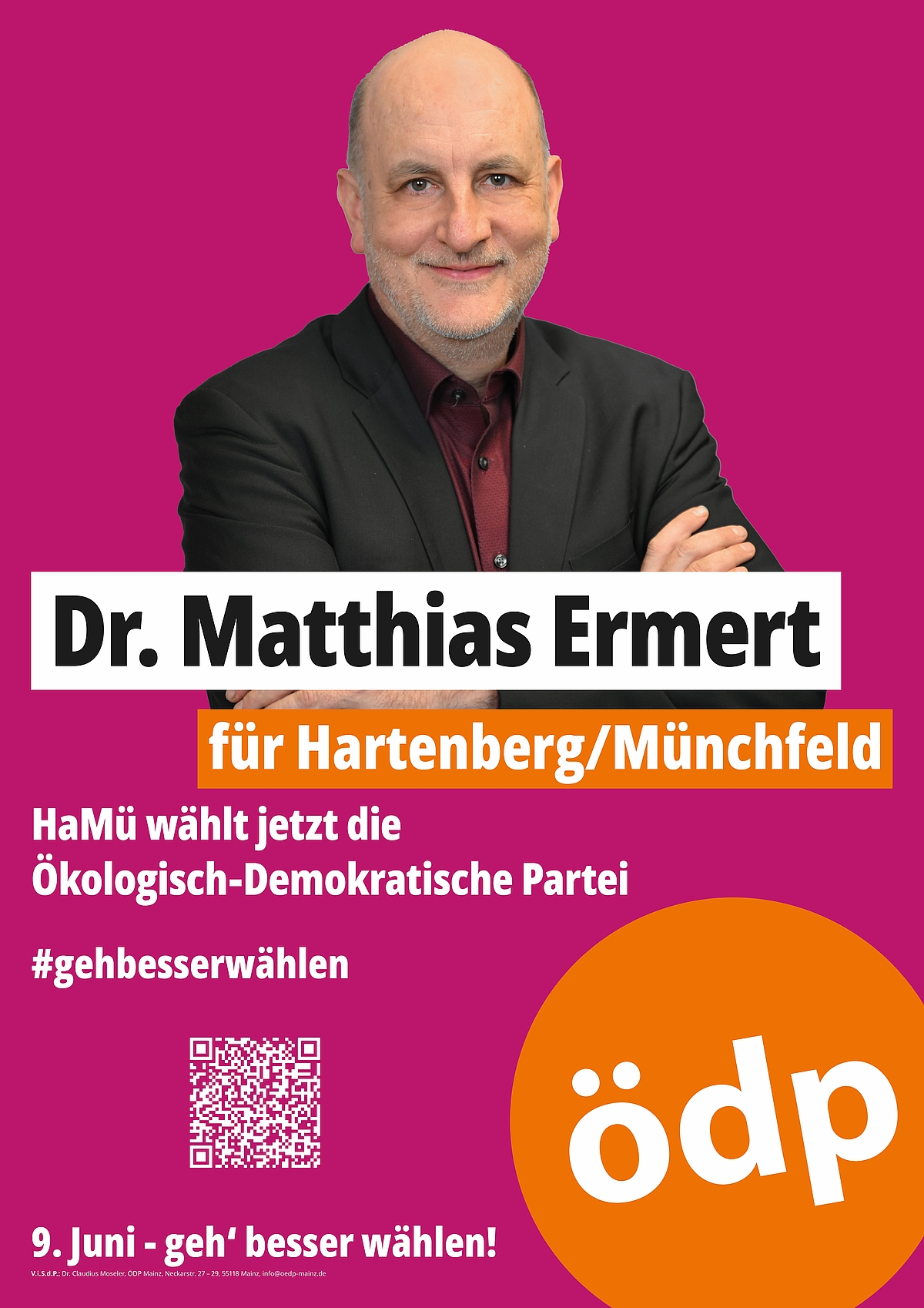 Wahlplakat Dr. Matthias Ermert